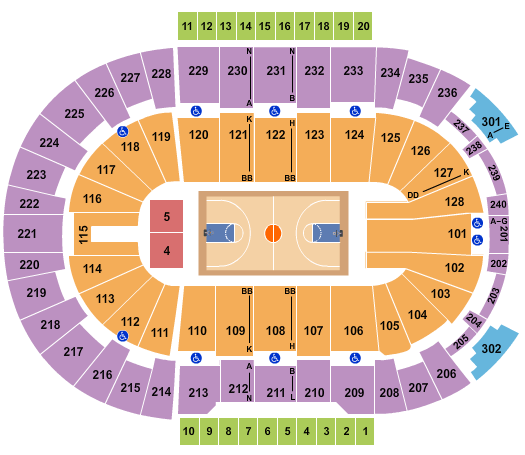 Amica Mutual Pavilion NCAA Seating Chart